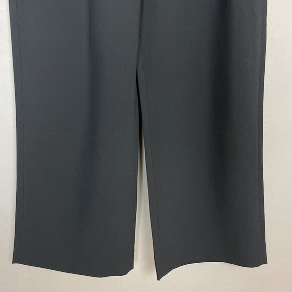 Abercrombie & Fitch Sloane Tailored Pants Wide Leg Black Size 31 12 Short Slacks - Picture 10 of 16